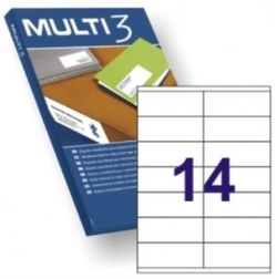 C/100 FEUILLES ETIQUETAS FT/IM 105X40 MULTI3 CANTOS RECTOS