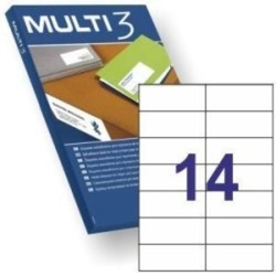 C/100 FOLLAS ETIQUETAS FT/IM 105X42,5 MULTI3 CANTOS RECTOS