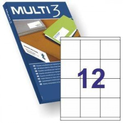 C/100 FOLHAS ETIQUETAS FT/IM 70X67,7 MULTI3 CANTOS RECTOS