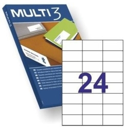 C/100 FEUILLES ETIQUETAS FT/IM 70X36 MULTI3 CANTOS RECTOS