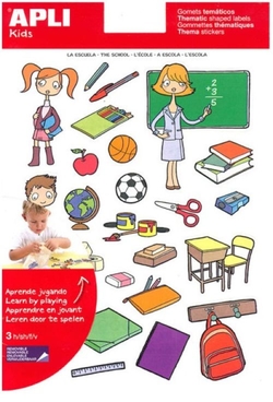 SACO 3 FOLHAS GOMETS TEMATICOS A ESCUELA