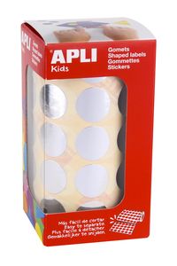 ROLO GOMETS REDONDO PRATA AUTOADHESIVOS 20MM