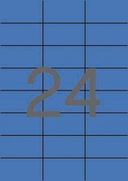 C/100 FEUILLES ETIQUETAS COULEUR BLEU FT/IM 70X37 APLI