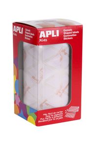 ROLO GOMETS TRIANGULARES BRANCO AUTOADHESIVOS 20MM