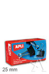 (S) CAJA 12 PINZAS PALA ABATIBLE 25MM APLI