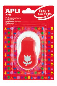 FURADOR PAPEL E BORRACHA EVA TULIPA VERMELHO 25,4MM