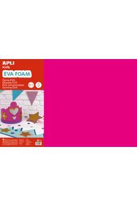 BLISTER 5 LAMINAS GOMA EVA ROSA FUCSIA 40X60 2MM APLI