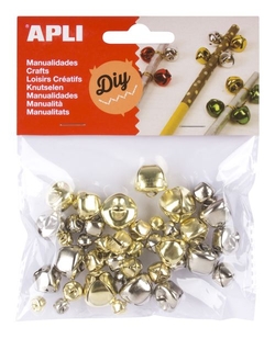 BORSA 40 CASCABELES ORO I PLATA
