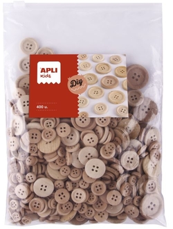 BORSA 400 BOTONS DE FUSTA NATURAL