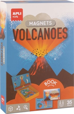 Juego magnetico educativo volcanes 35 piezas imantadas