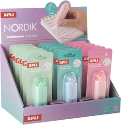 Exp 18 cinta correctora retráctil 5mmx6m colores pastel
