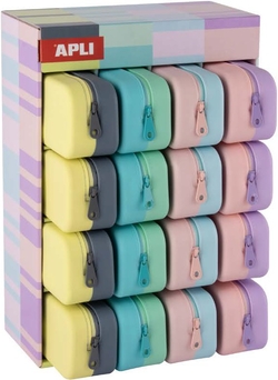 Exp 16 portatodos silicona bicolor colores pastel