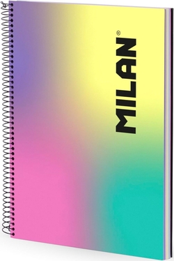 Cuaderno espiral a4 120h 95g. 1horizontal microperforado serie sunset
