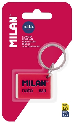 Blister llavero goma milan nata 624