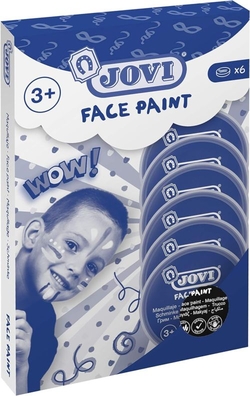 ESTOJO 6 BOTES DE PINTURA FACIAL 8ML PRETO