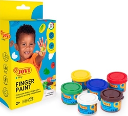 Estuche 6 botes pintura dedos jovi finger paint 35ml colores surtidos
