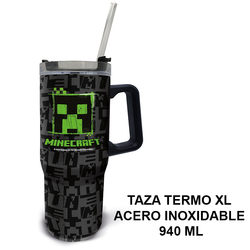 Minecraft - Termo Xl Acero Inoxidable 940 Ml