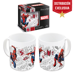 Spider-Man - Taza De 325 Ml Blanca Spiderman En Accin (Distr