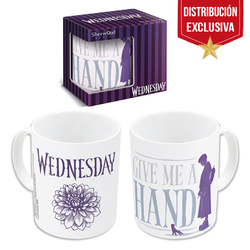 Mircoles - Taza De 325 Ml Blanca Give Me A Hand (Distr. Excl