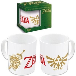 Taza 325ml Blanca Zelda 2 Escudos