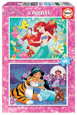 ARIEL + JASMIN PUZZLE 2X48 PIÈCES