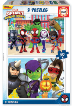 SPIDEY & HIS AMAZING FRIENDS PUZZLE 2X20 PIÈCES