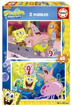 BOB ESPONJA PUZZLE 2X48 PIÈCES