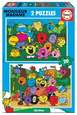 PUZLE INFANTIL MONSIEUR MADAME 2X20 PECES