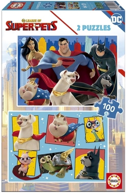 DC LEAGUE OF SUPER-PETS PUZZLE 2X100 PEZAS
