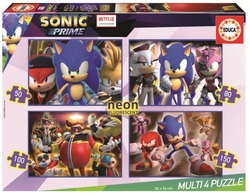 PUZZLE INFANTIL SONIC NEON MULTI 4 50 80 100 150 PIÈCES