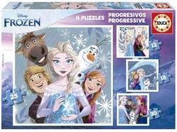 PUZLES PROGRESIVOS FROZEN 12-16-20-25 PECES