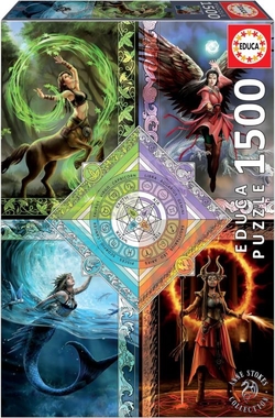 PUZZLE 1500 PIECES ELEMENTAL MAGIC STAR CHART ANNE STOKES