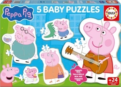 BABY PUZZLES PROGRESIVOS PEPPA PIG 2 4 4 5 5 PIEZAS