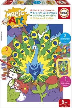 MAGIC ART NUMBER ART +6 PAVO REAL Y LORO