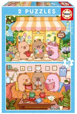 PUZZLE PROGRESIVO CAPYBARAS CAPYFUN 2X48 PIEZAS