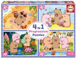 PUZZLE PROGRESIVO CAPYBARAS CAPYFUN 20 40 60 80 PIEZAS