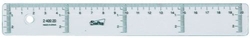 (S) REGLA 20CM PLASTICO TRANSPARENTE SAFTA