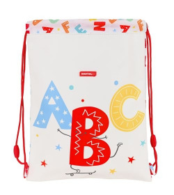 Saco Plano Junior Facil Limpieza alphabet 26x34x1cm
