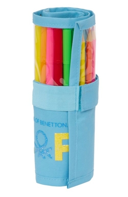PLUMIER ENROLLABLE 27 PCS. BENETTON SPRING 7X2X7CM