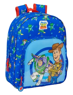 MOCHILA INFANTIL ADAPTABLE CARRO TOY STORY GOOD VIBES 28x34x10cm