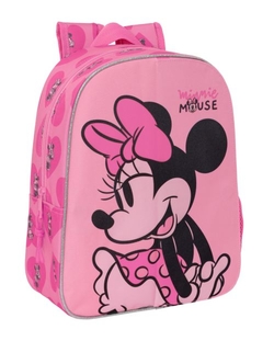 MOCHILA INFANTIL AD. CARRO FRO-INT MINNIE MOUSE 26X34X11CM