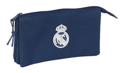 PORTATODO TRIPLE REAL MADRID CHICA MARINO 22x12x3CM