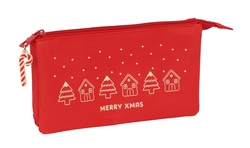 PORTATODO TRIPLE CASITAS MERRY XMAS 22x12x3cm