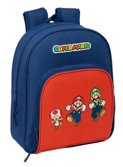 MOCHILA INFANTIL ADAPTABLE CARRO SUPER MARIO MAMMA MIA 28x34x10cm