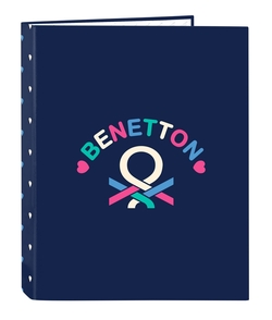 CARPETA FOLIO 4 ANILLAS MIXTAS BENETTON DROP 26,5x33x4cm