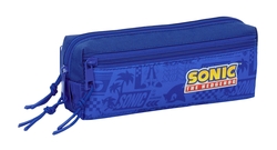 PORTATODO TRIPLE PEQUEÑO CON GOMA ELASTICA 22CM SONIC 22x8,5x6cm