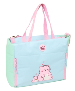 BOLSO CON BOLSILLO PARA PORTATIL 14,1'' PEMBE THE PINK CAT 40x31x17cm