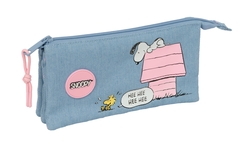 PORTATODO TRIPLE SNOOPY 22x12x3cm