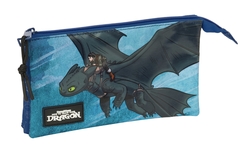 PORTATODO TRIPLE COMO ENTRENAR A TU DRAGON 22x12x3cm