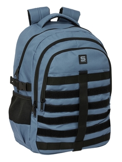 MOCHILA CROSS DOBLE SAFTA GRAFITO 34x46x15cm
